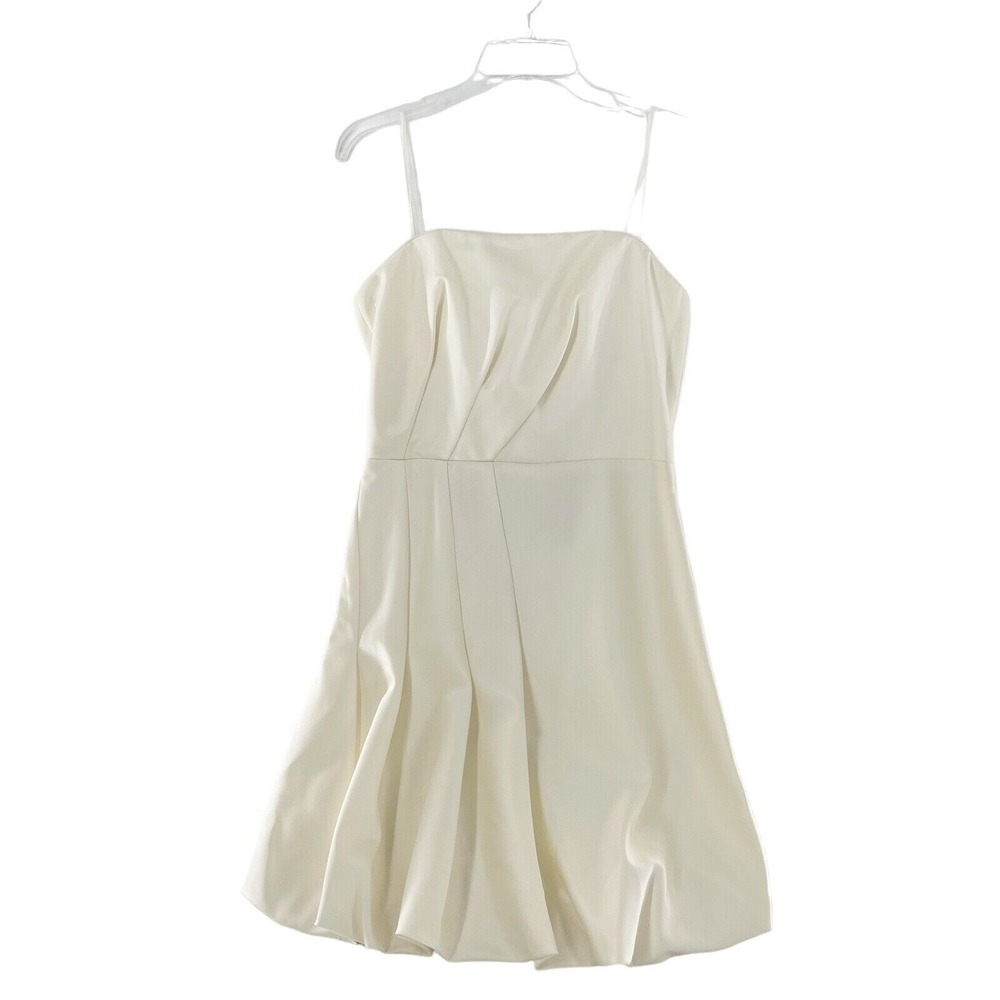A.B.S. Collection Ivory Strapless Fit & Flare Dress Size 8 Made In USA Wedding